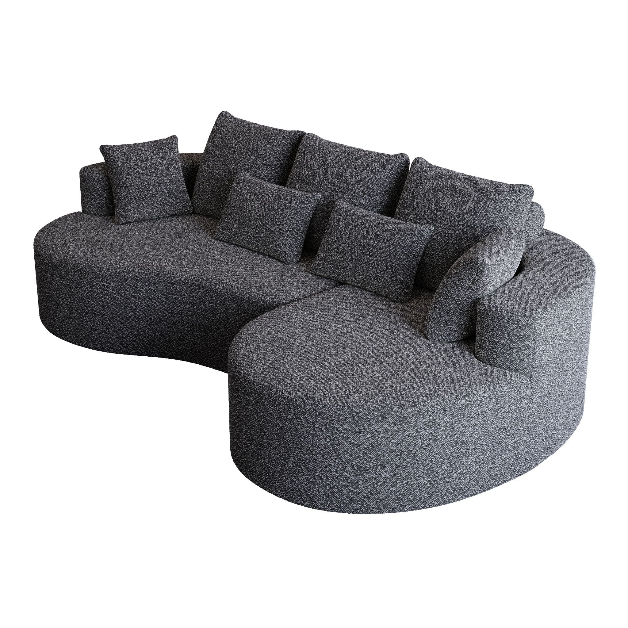 Curved Oversized Sectional Sofa With Extra Deep Seat by HouseOfZazla
