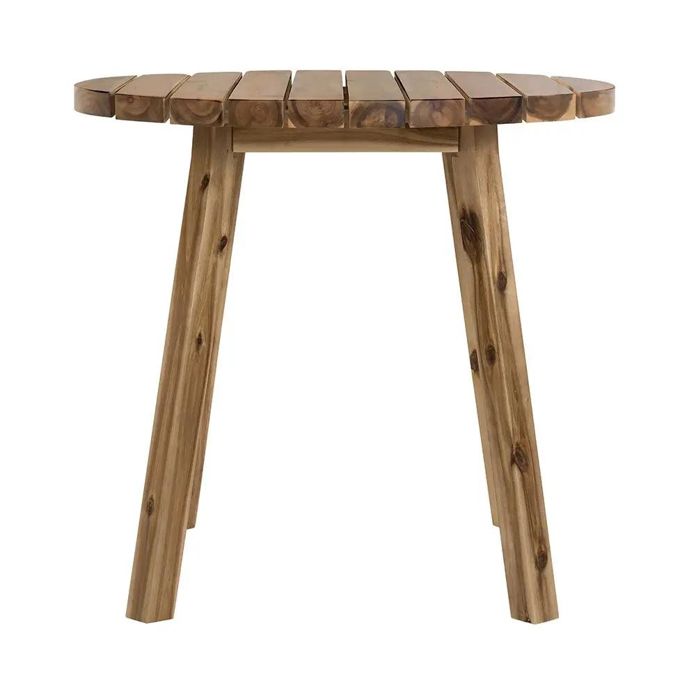 Round Dining Table, Solid Wood - Natural Wood / Brown by Unique Piece Furniture