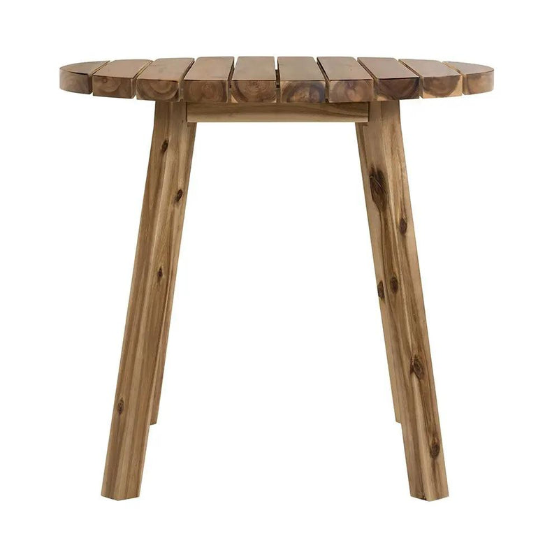 Round Dining Table, Solid Wood - Natural Wood / Brown by HouseOfZazla