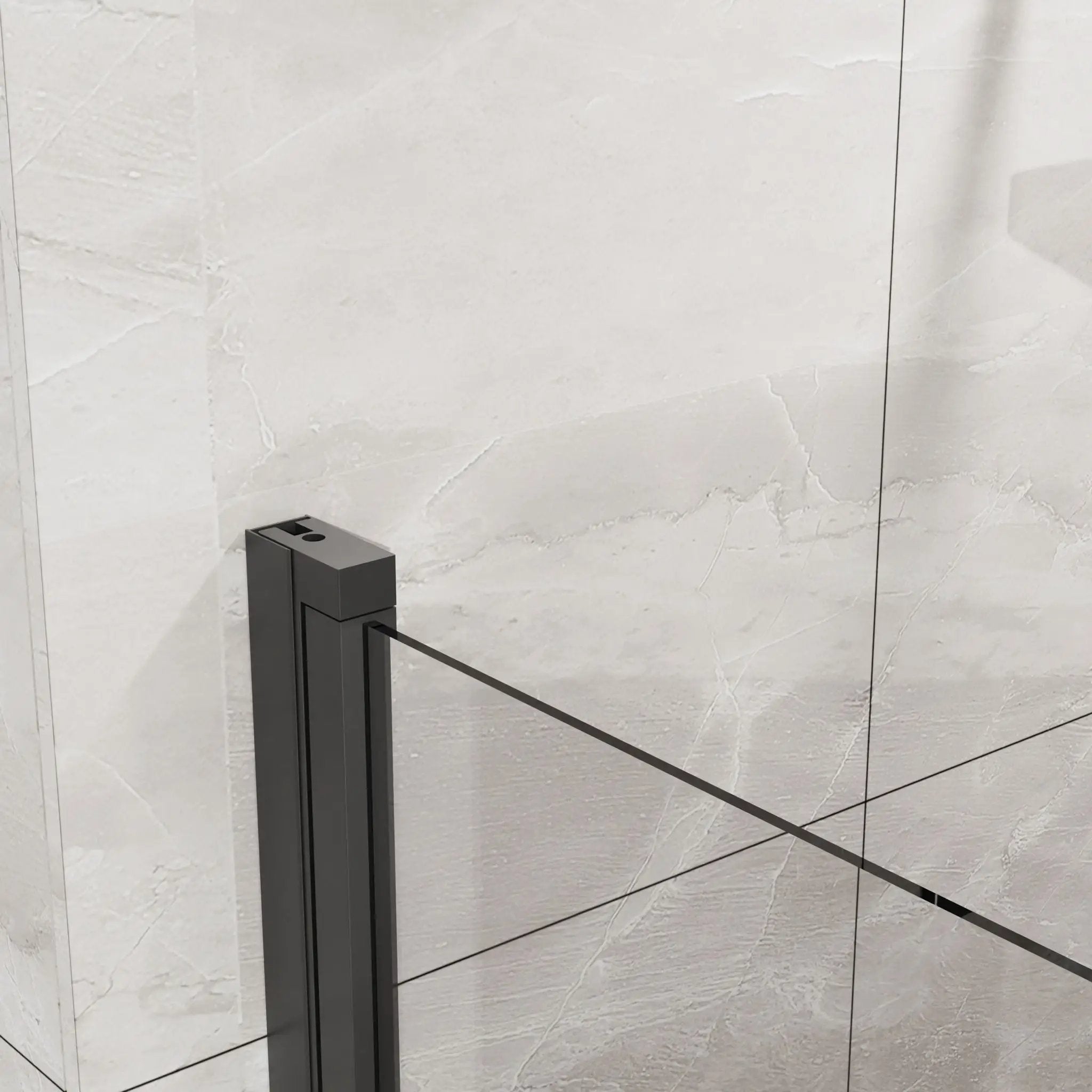 Pivot Shower Door, Tempered Glass, Semi Frameless by HouseOfZazla