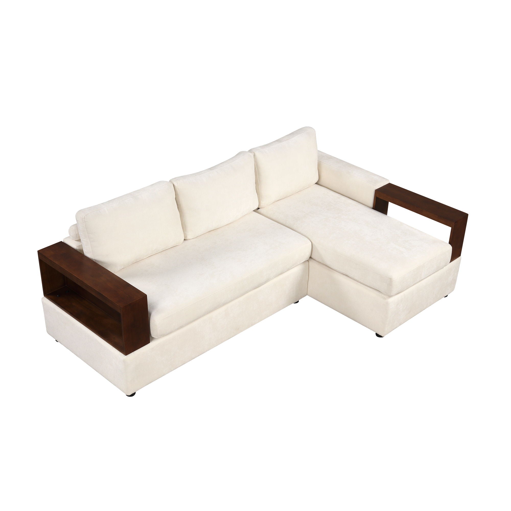 Sectional Sofa Upholstered Sofa Couch With Reversible Armrests For Living Room by HouseOfZazla