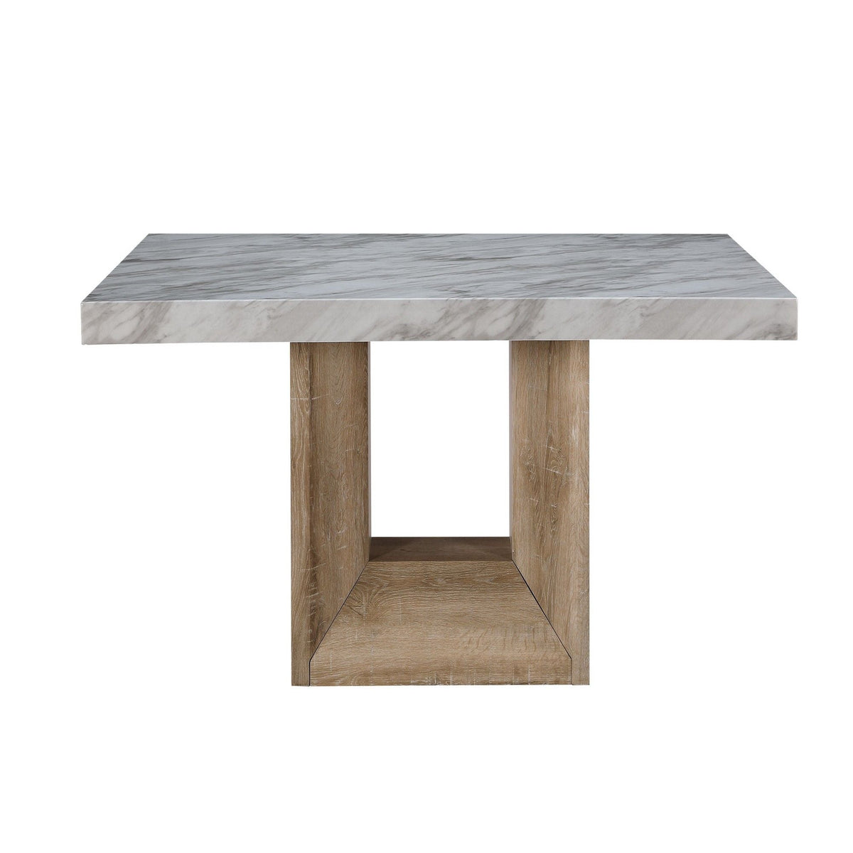 Sheena Dining Table with Faux Marble Top - White or Gray