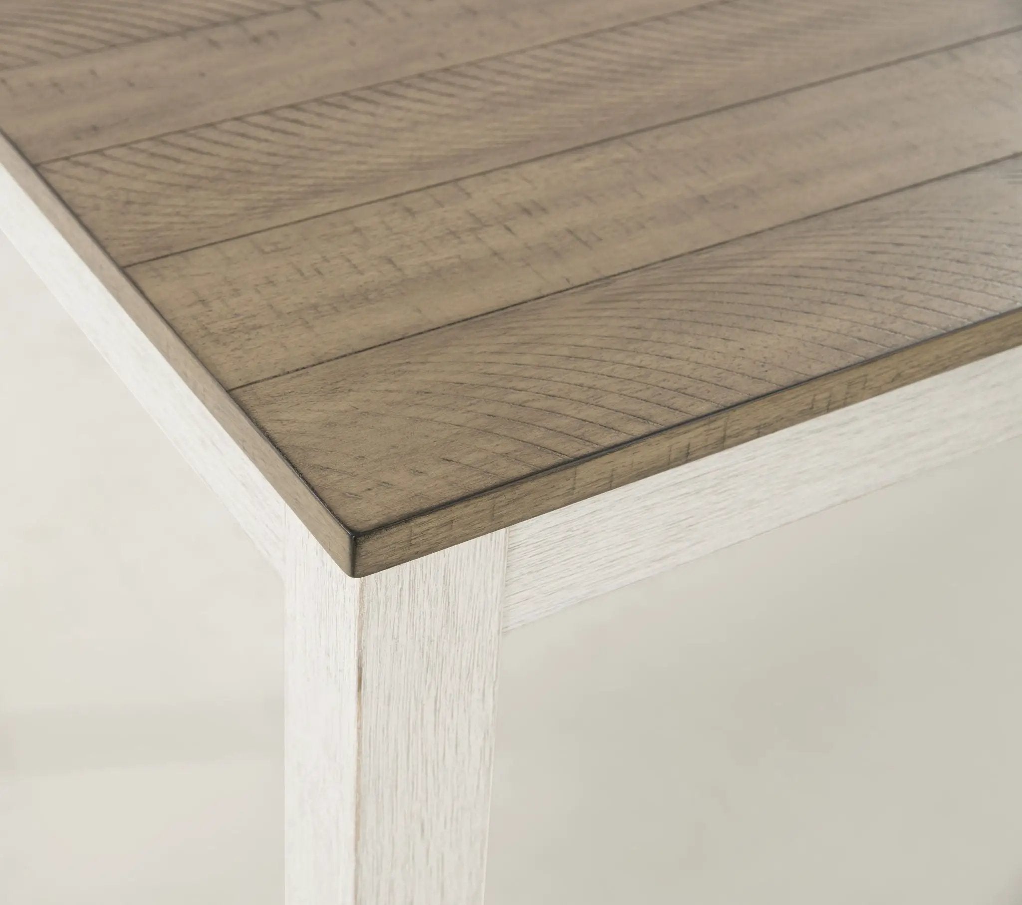 Skempton - Counter Height Dining Table and Bar Stools (Set of 7) - White / Light Brown by Unique Piece Furniture