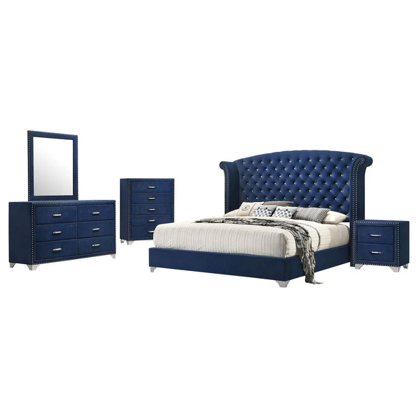 Melody 5-piece Queen Bedroom Set Pacific Blue, photo 2 of 7