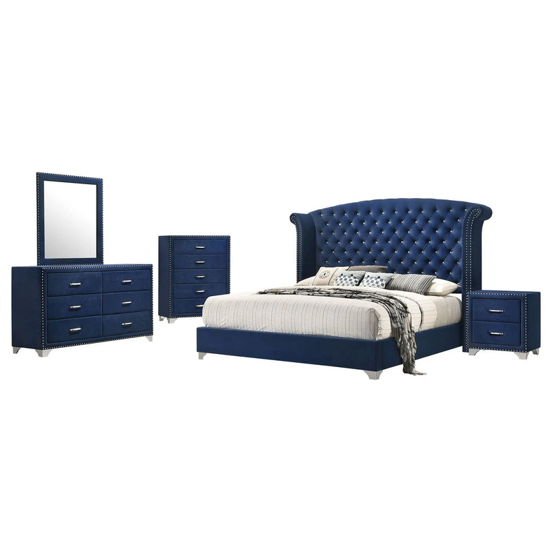 Melody 5-piece Queen Bedroom Set Pacific Blue by Unique Piece Furniture