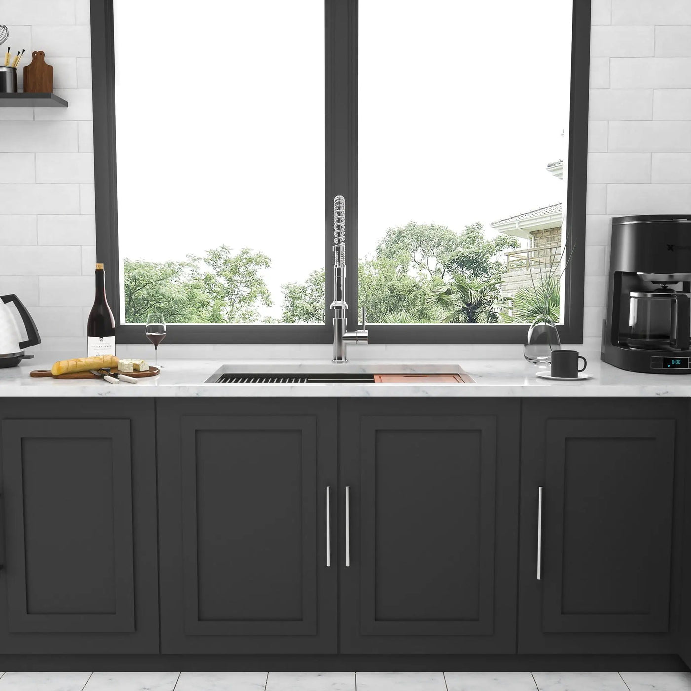 Undermount Workstation Kitchen Sink Stainless Steel Single Bowl by HouseOfZazla