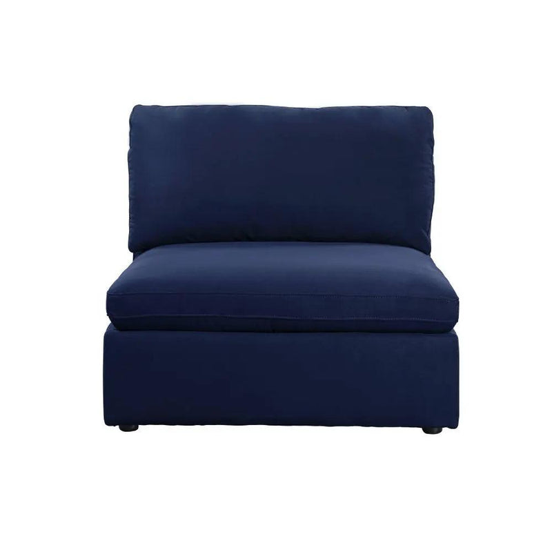 Crosby - Modular Armless Chair - Blue Fabric by Unique Piece Furniture