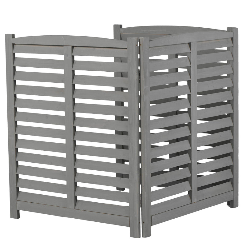 3 Panel Outdoor Wooden Air Conditioner Fence by HouseOfZazla