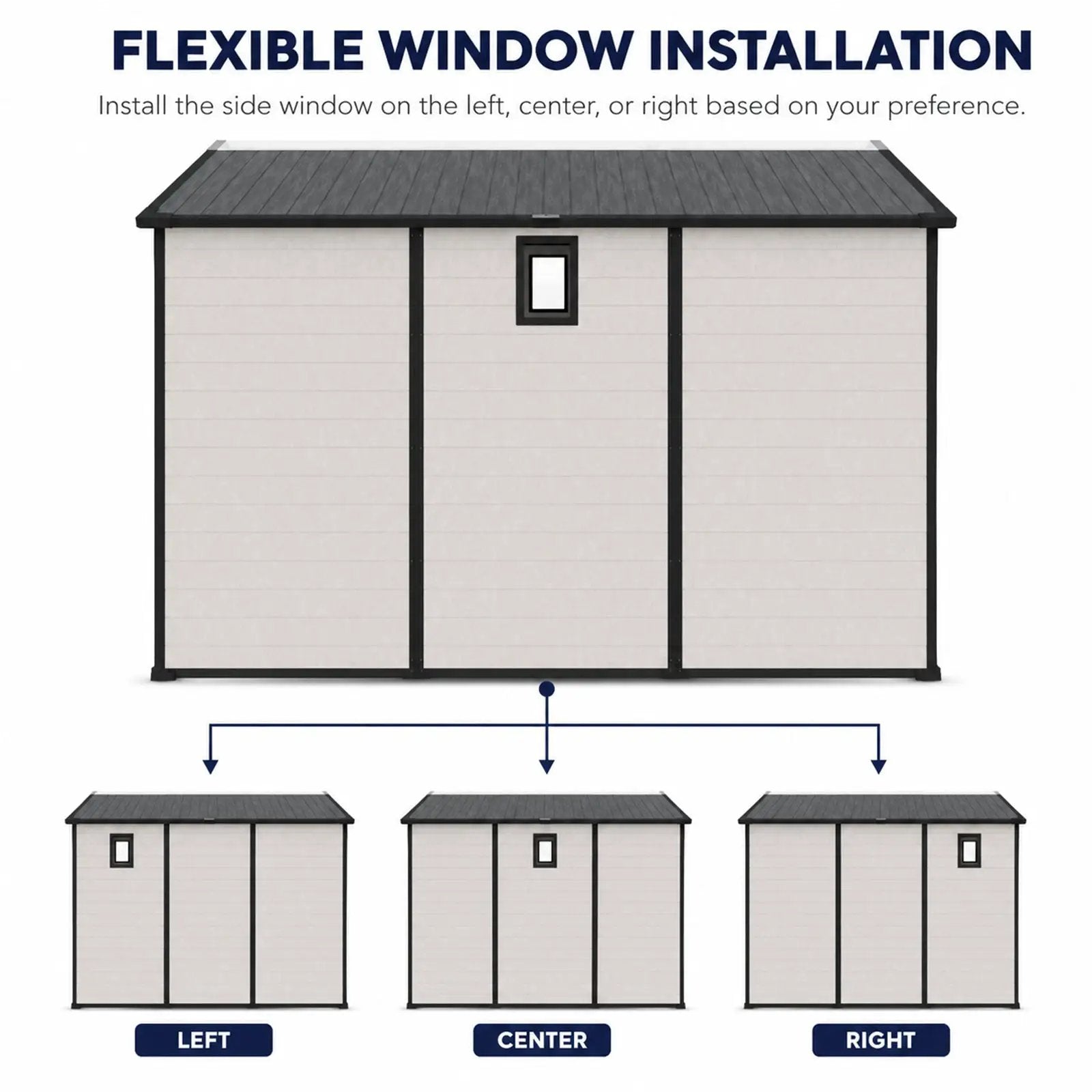 8x10 FT Plastic Outdoor Storage Shed by HouseOfZazla