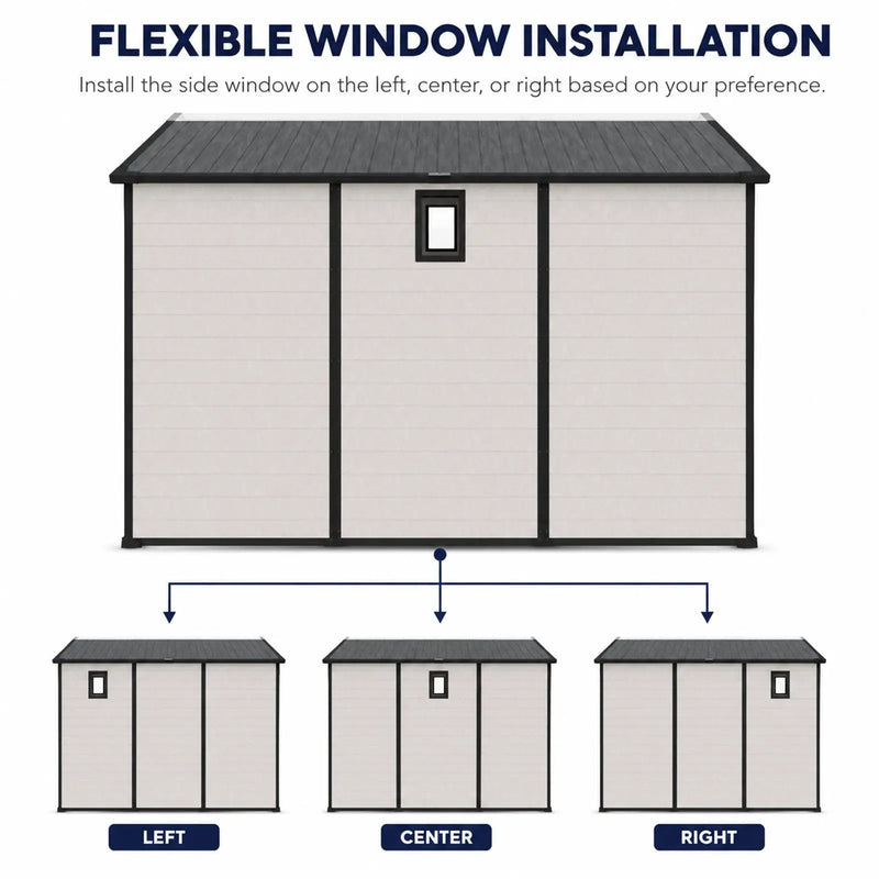 8x10 FT Plastic Outdoor Storage Shed by HouseOfZazla