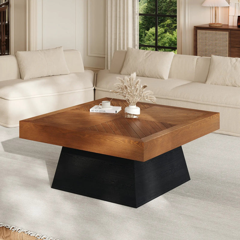 Modern Square Coffee Table for Living Room, 31.5 Inch by HouseOfZazla