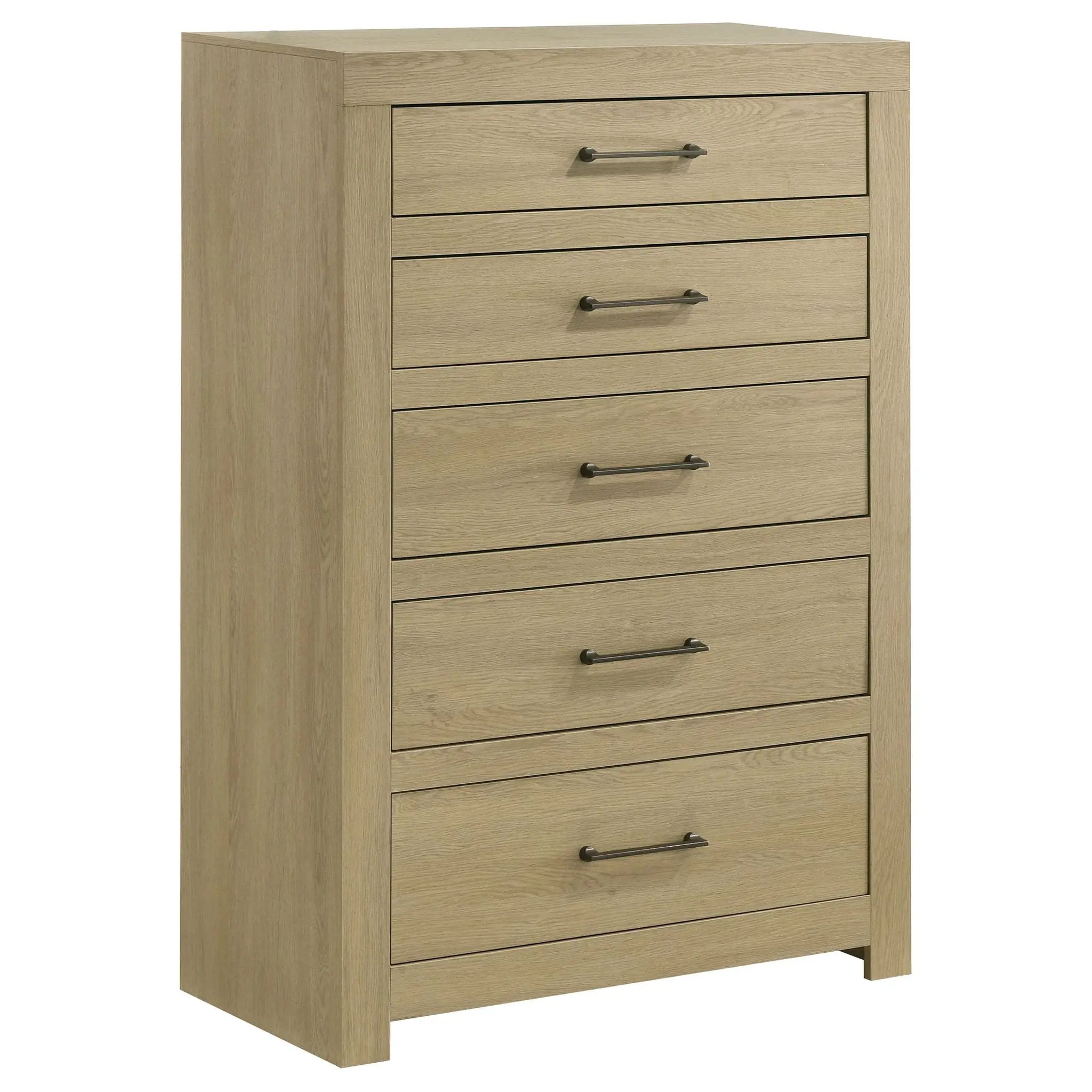 Hendricks 5-drawer Bedroom Chest of Drawers Light Oak by Unique Piece Furniture