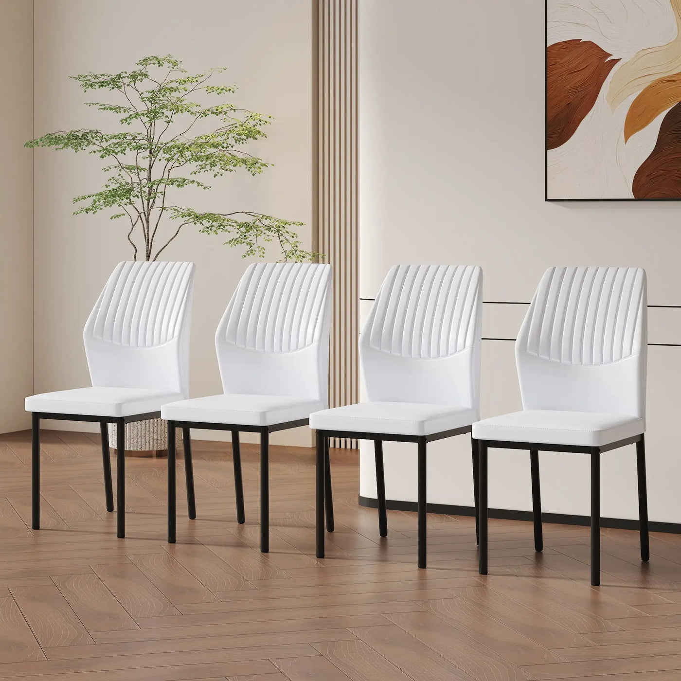 Ergonomic Simple Chair With Metal Leg by HouseOfZazla