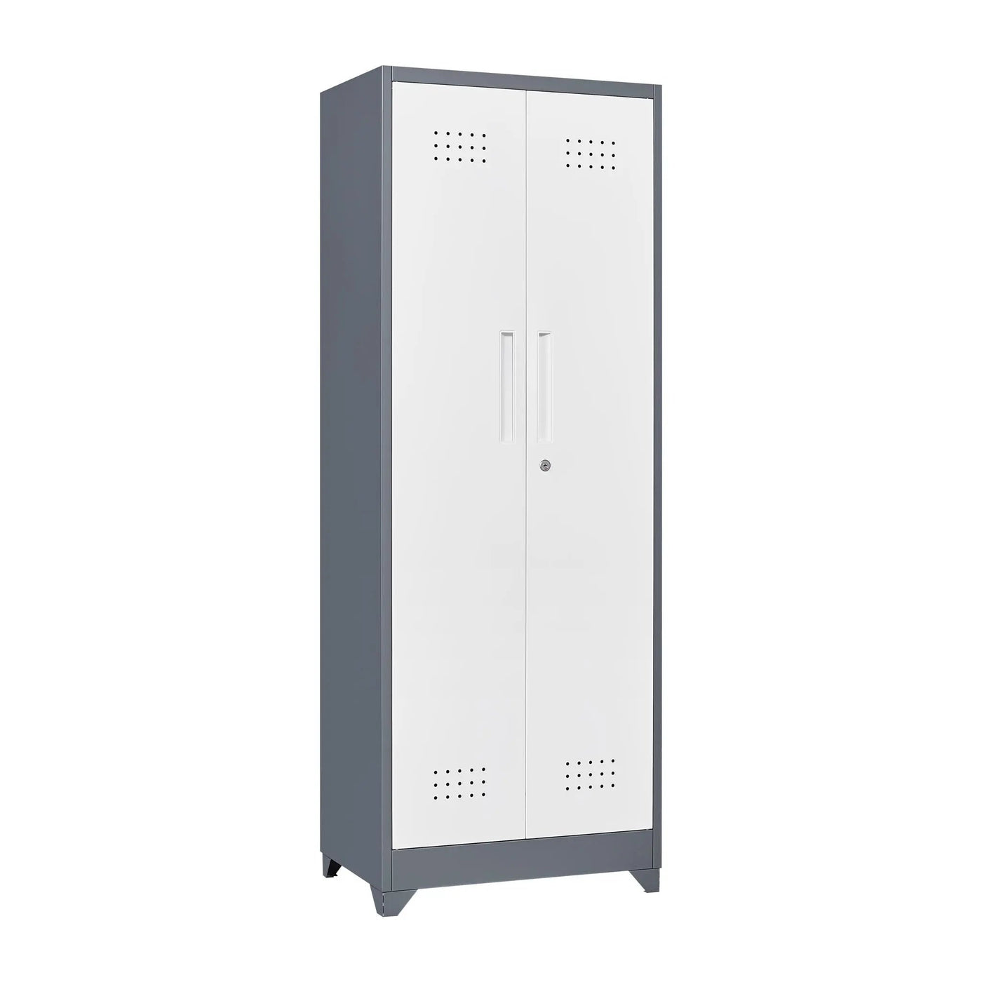 Lockers With Locking Doors, Adjustable Shelves, High Broom Tool Storage Cabinet by HouseOfZazla