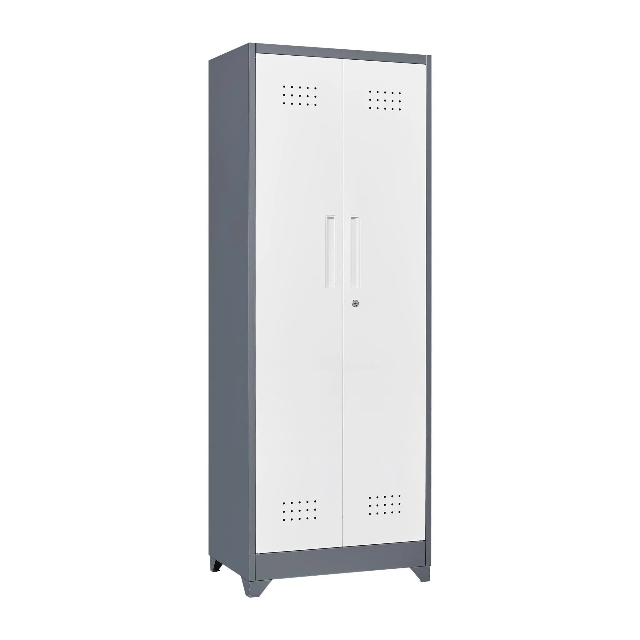 Lockers With Locking Doors, Adjustable Shelves, High Broom Tool Storage Cabinet by HouseOfZazla