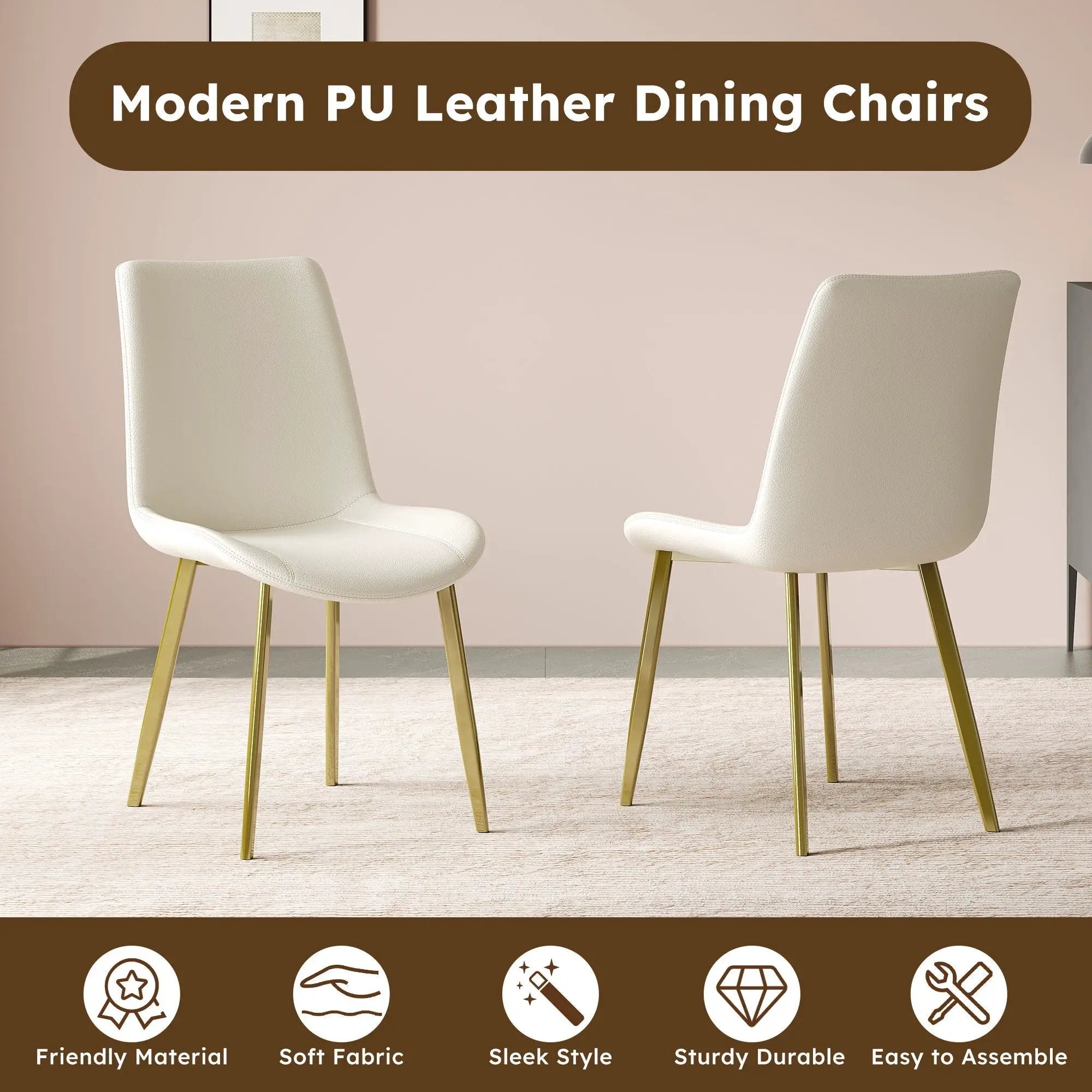 Modern Dining Chairs Ergonomic Design For Kitchen (Set of 4) by Unique Piece Furniture