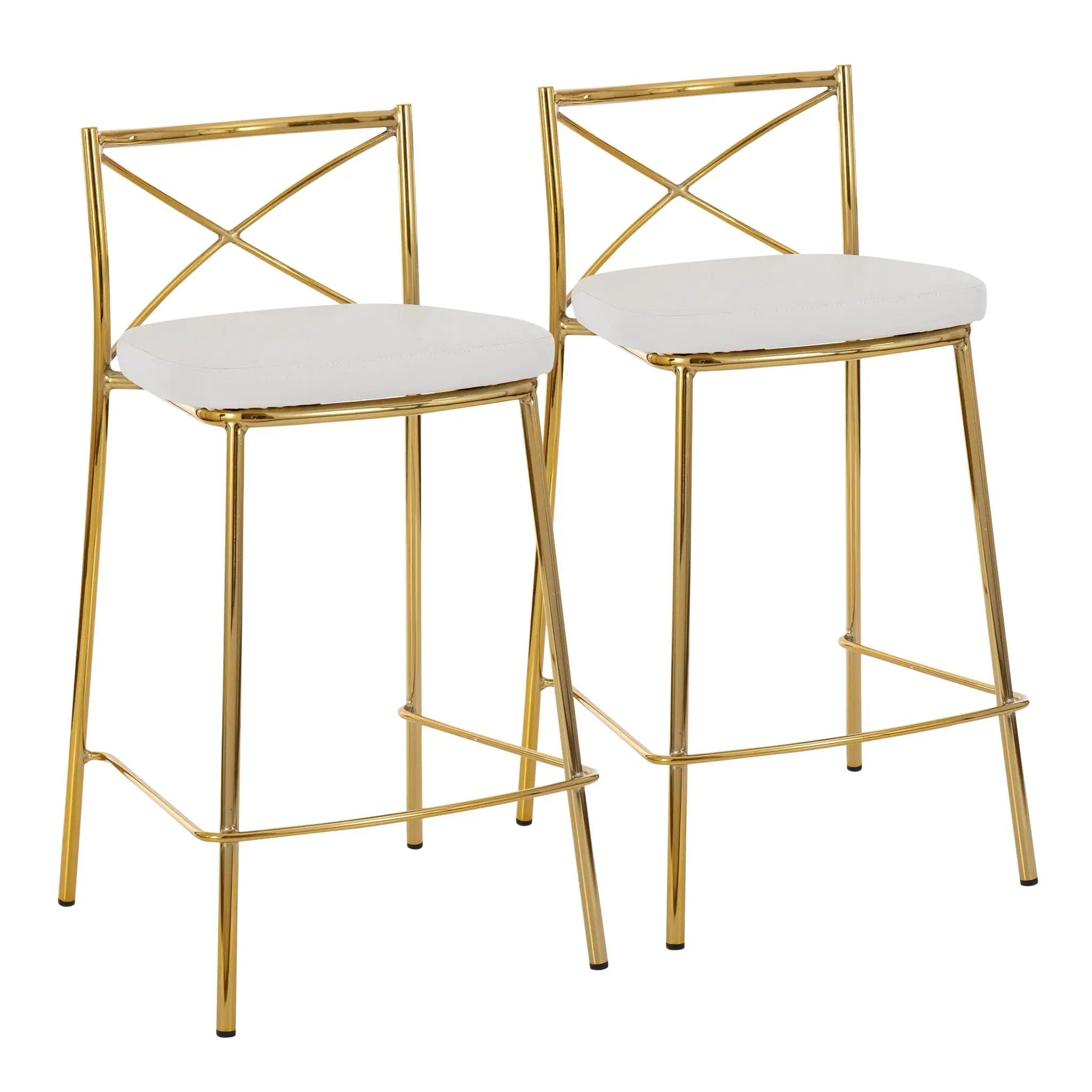 Modern Charlotte - Contemporary Fixed Height Counter Stool (Set of 2) by HouseOfZazla