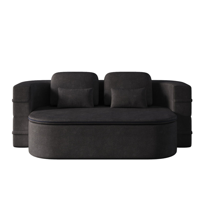 2 In 1 Foldable Sofa Bed With Multi Functional Blanket, Floor Lounge Sofa by HouseOfZazla