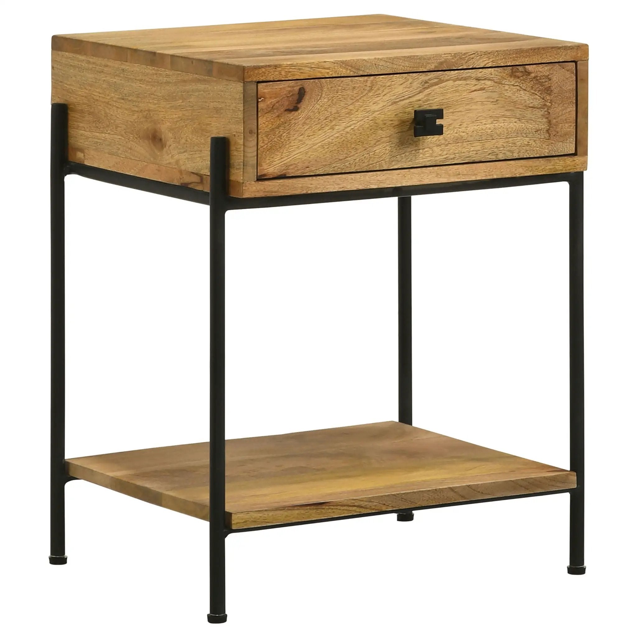Declan 1-drawer Wood Accent Side Table Natural Mango by Unique Piece Furniture