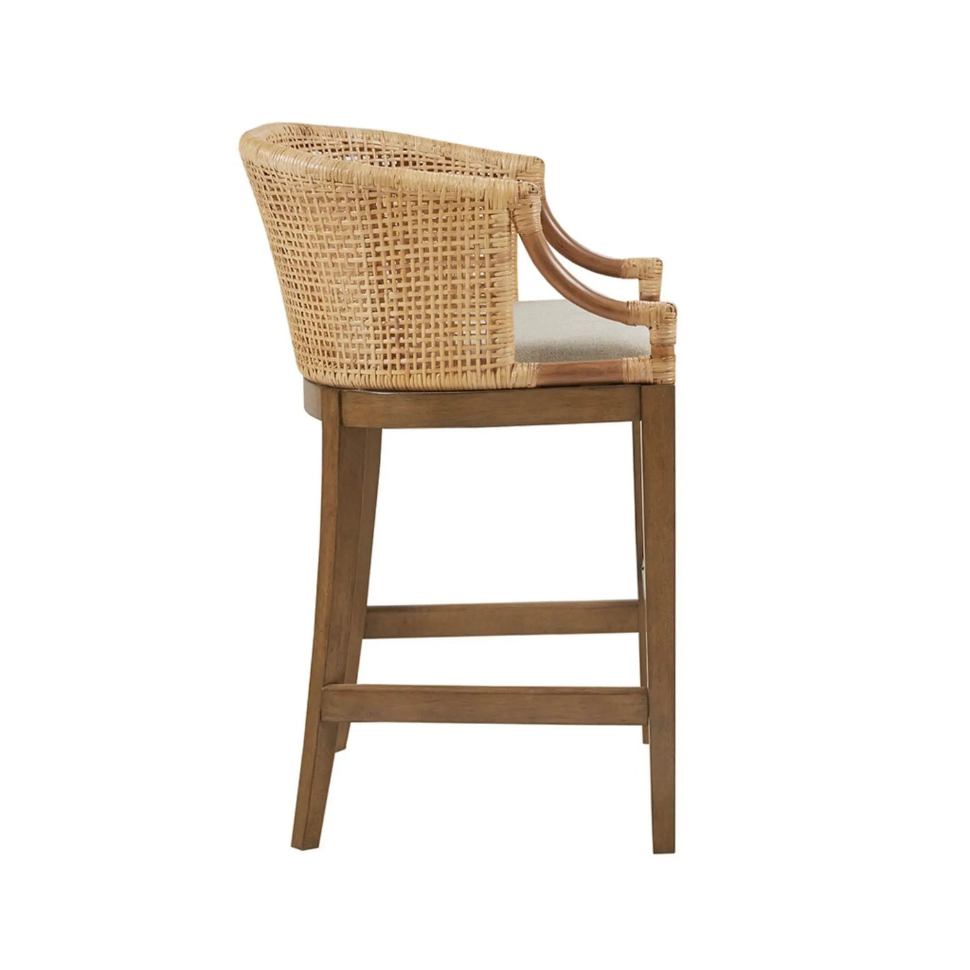 Casual Handcrafted Rattan Counter Stool by HouseOfZazla