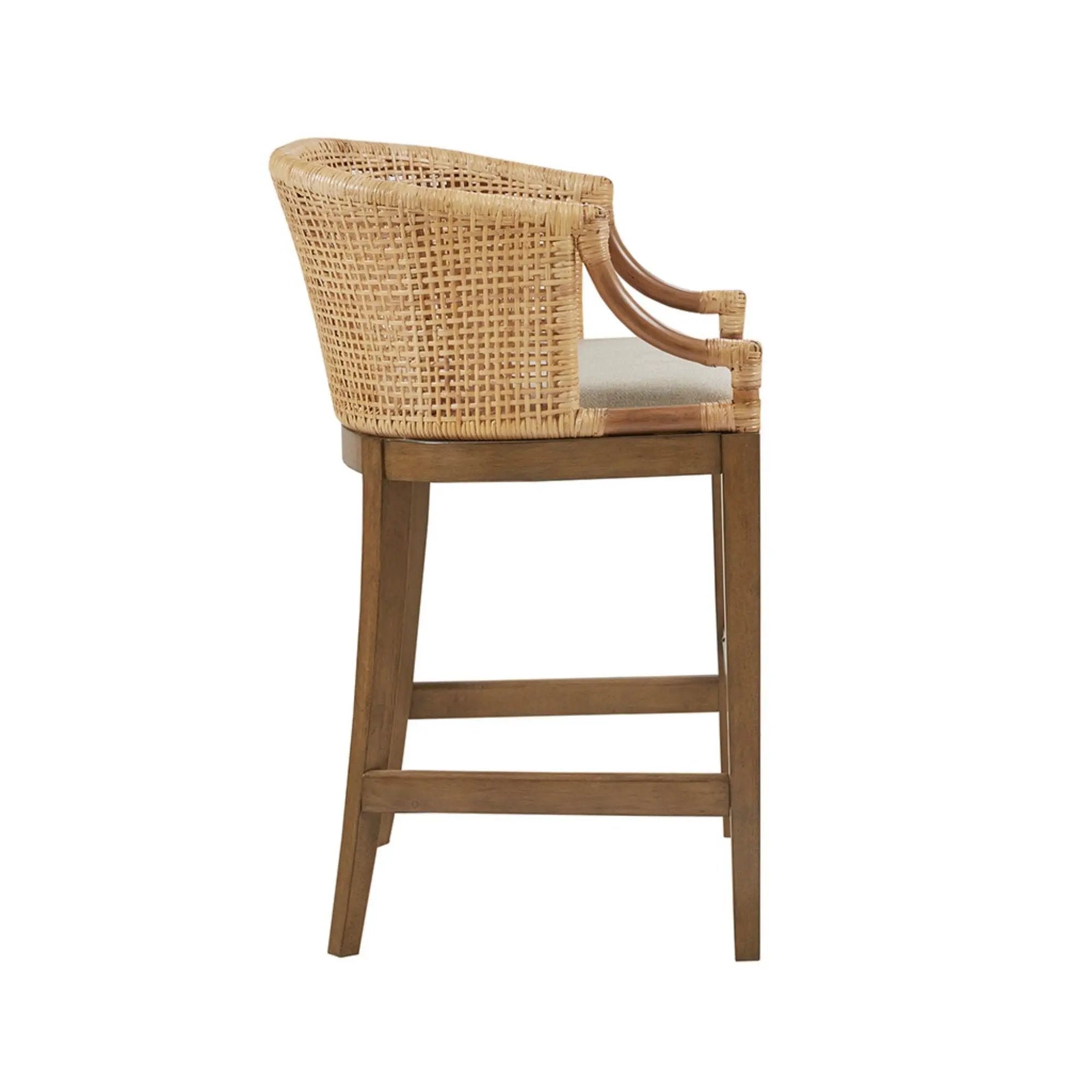 Casual Handcrafted Rattan Counter Stool by Unique Piece Furniture
