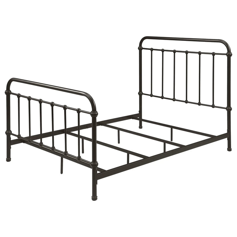 Livingston Metal Full Open Frame Bed Dark Bronze by Unique Piece Furniture
