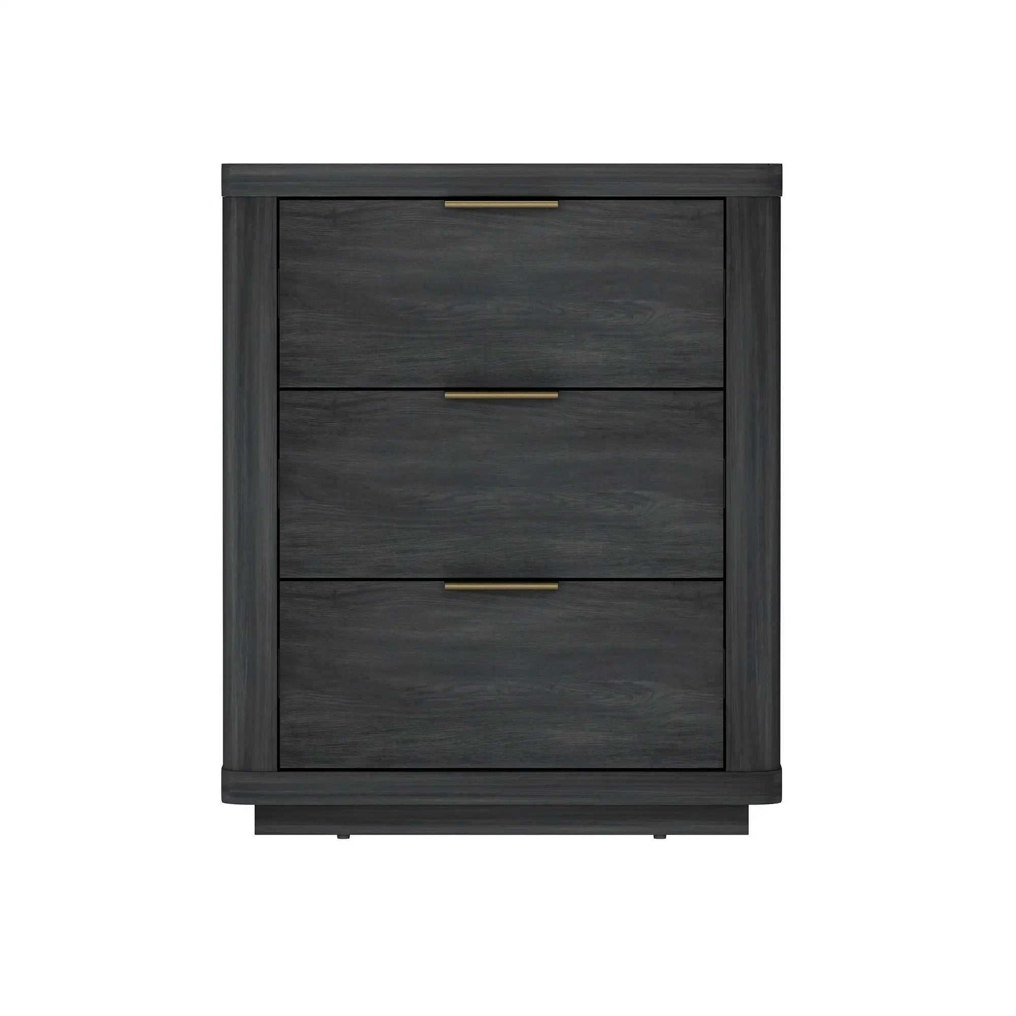 Evelyn - Nightstand With 3 Drawers, Smooth Rounded Edges by HouseOfZazla