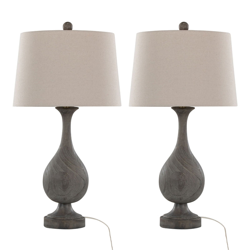Cipolla - Poly Farmhouse Table Lamp (Set of 2) by HouseOfZazla