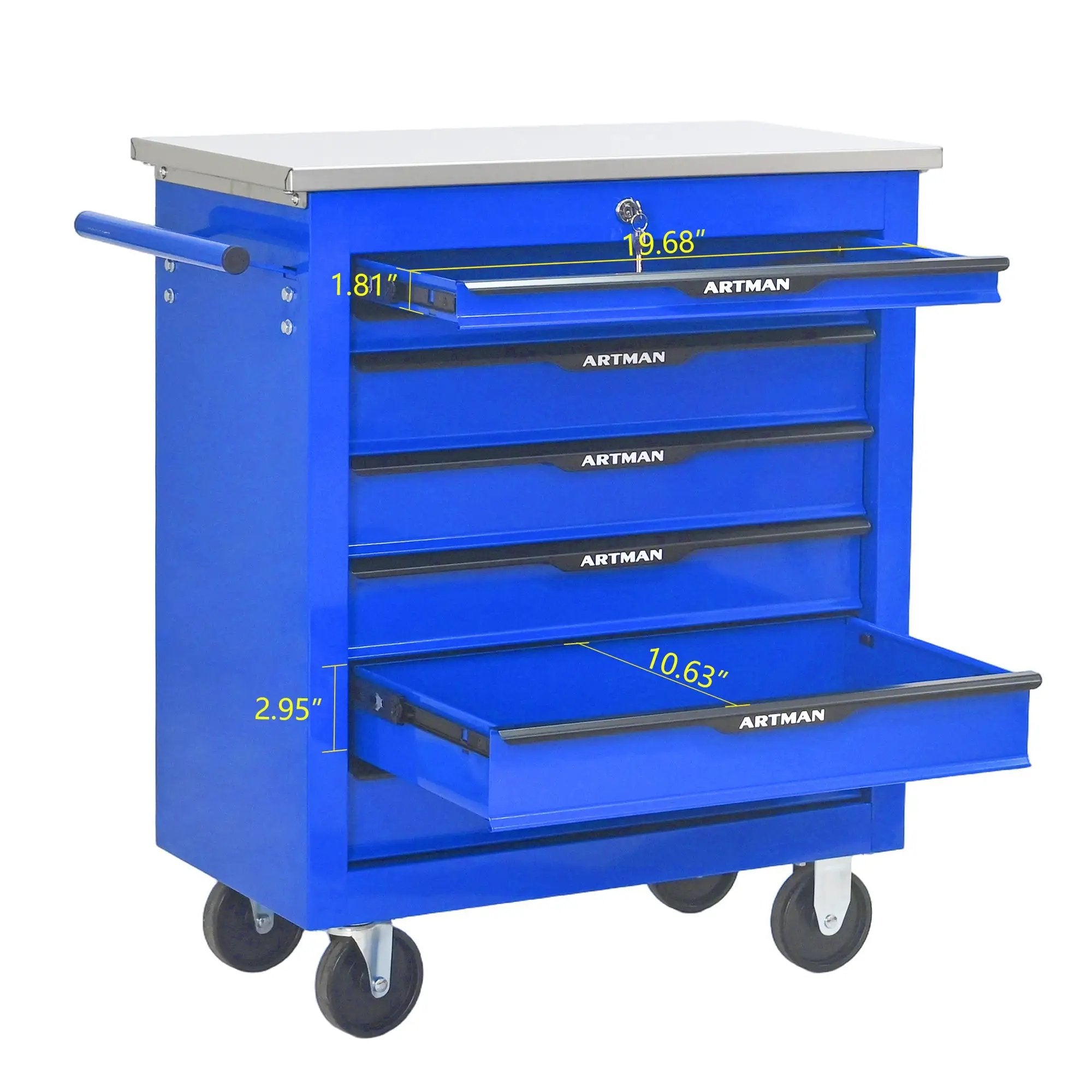 7 Drawers Multifunctional Tool Cart with Wheels by HouseOfZazla