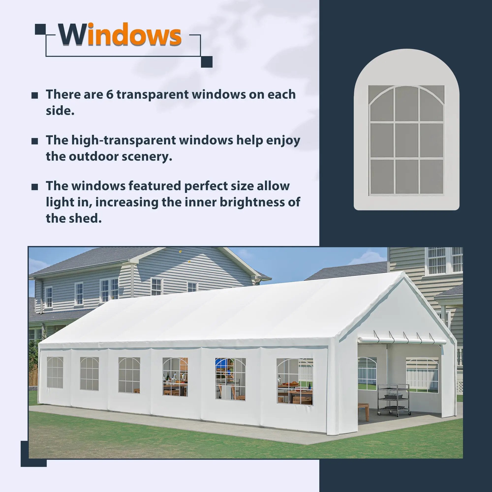20x40FT Heavy Duty Party Tent with Removable Sidewalls by HouseOfZazla
