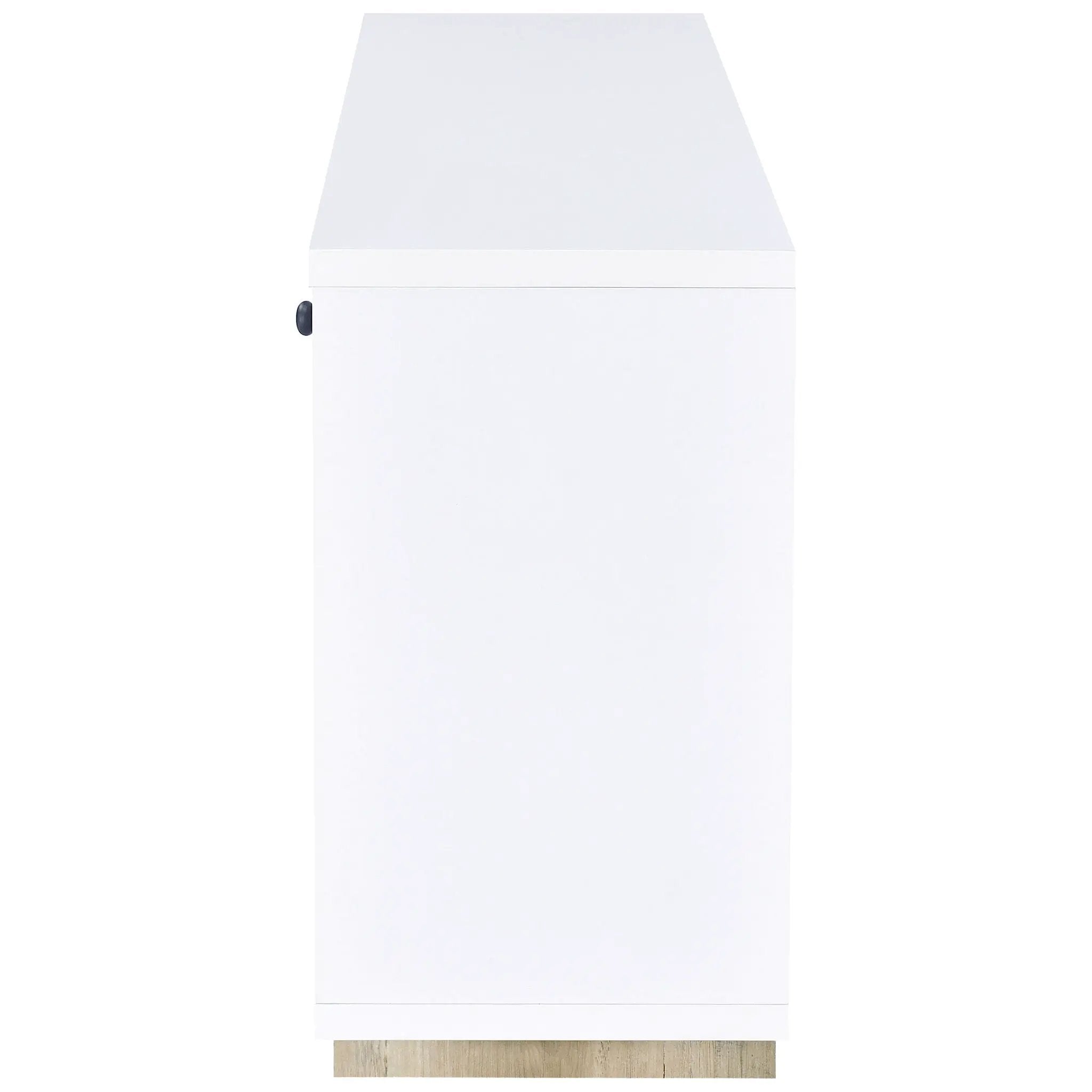 Dalton 2-door Storage Cabinet White and Distressed Pine by Unique Piece Furniture