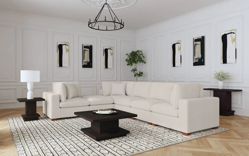 Lakeview 6-piece Upholstered Modular Sectional Sofa Ivory by Unique Piece Furniture