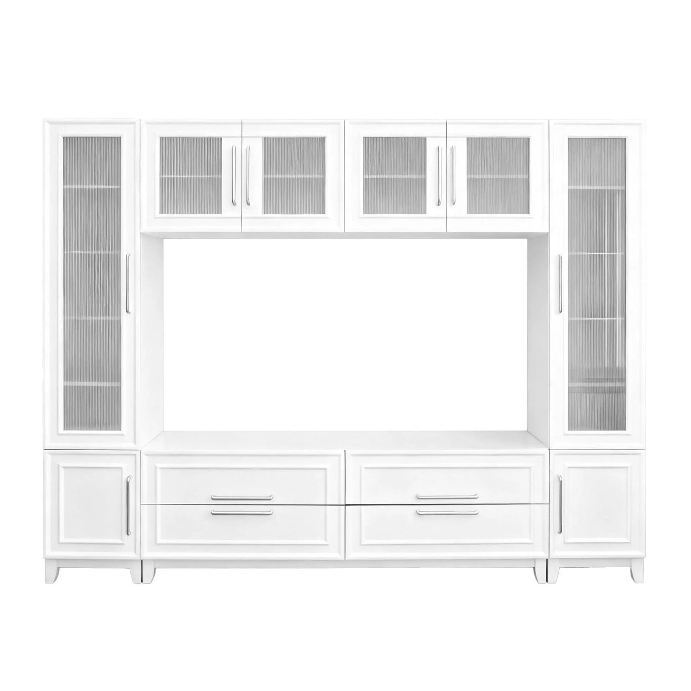 Wall Unit Modern Entertainment Center With Glass Doors by HouseOfZazla