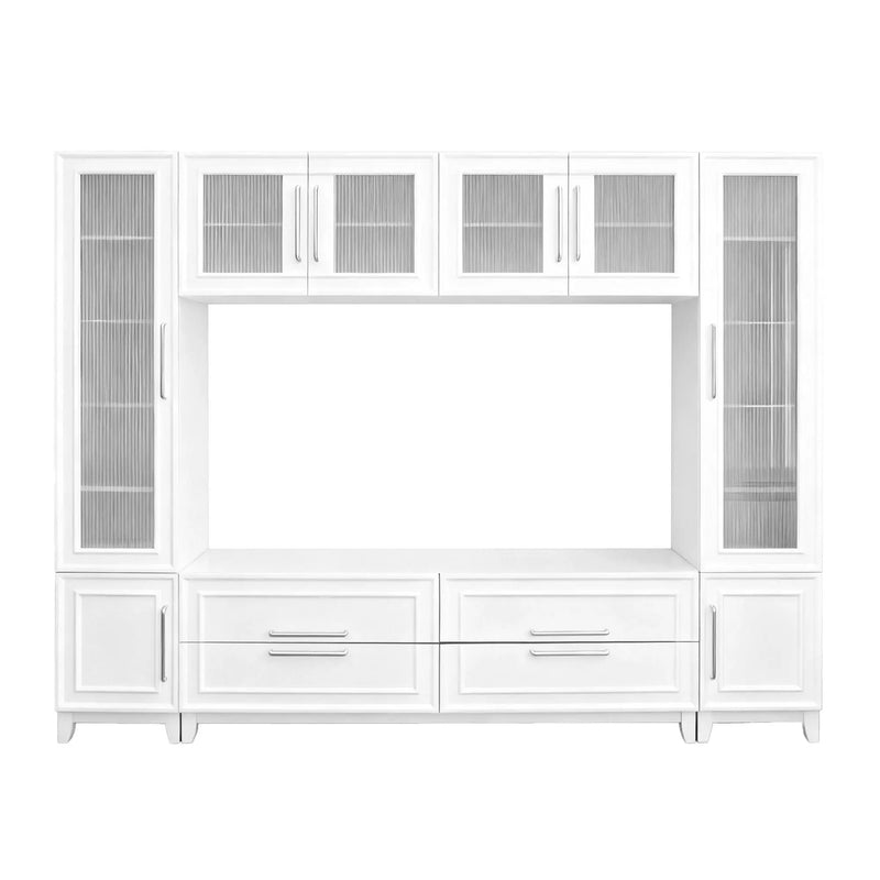 Wall Unit Modern Entertainment Center With Glass Doors by HouseOfZazla