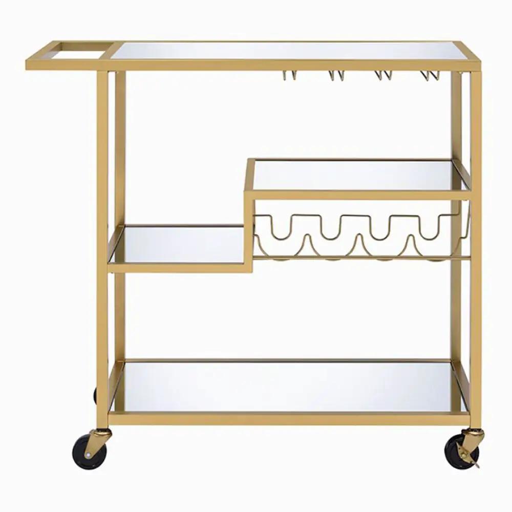 Adamsen - Serving Cart - Mirrored & Champagne by Unique Piece Furniture