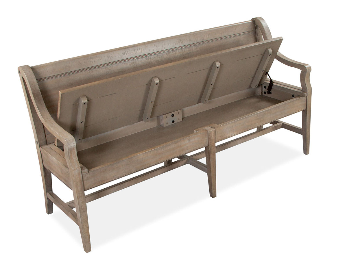Paxton Place - Bench With Back - Dovetail Gray, photo 5 of 7