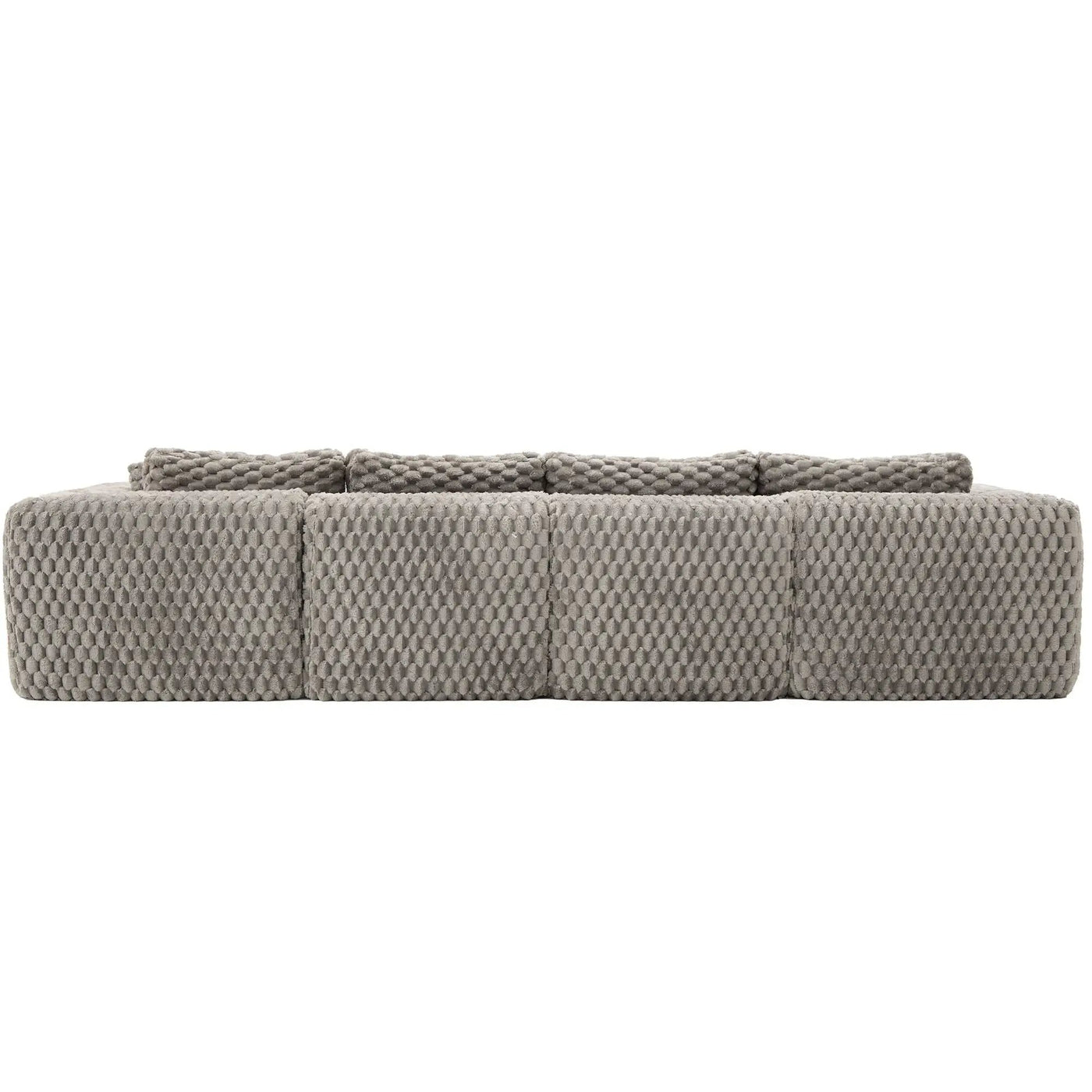 Modular Sectional Sofa, Boneless Couch With 2 Movable Ottomans by HouseOfZazla