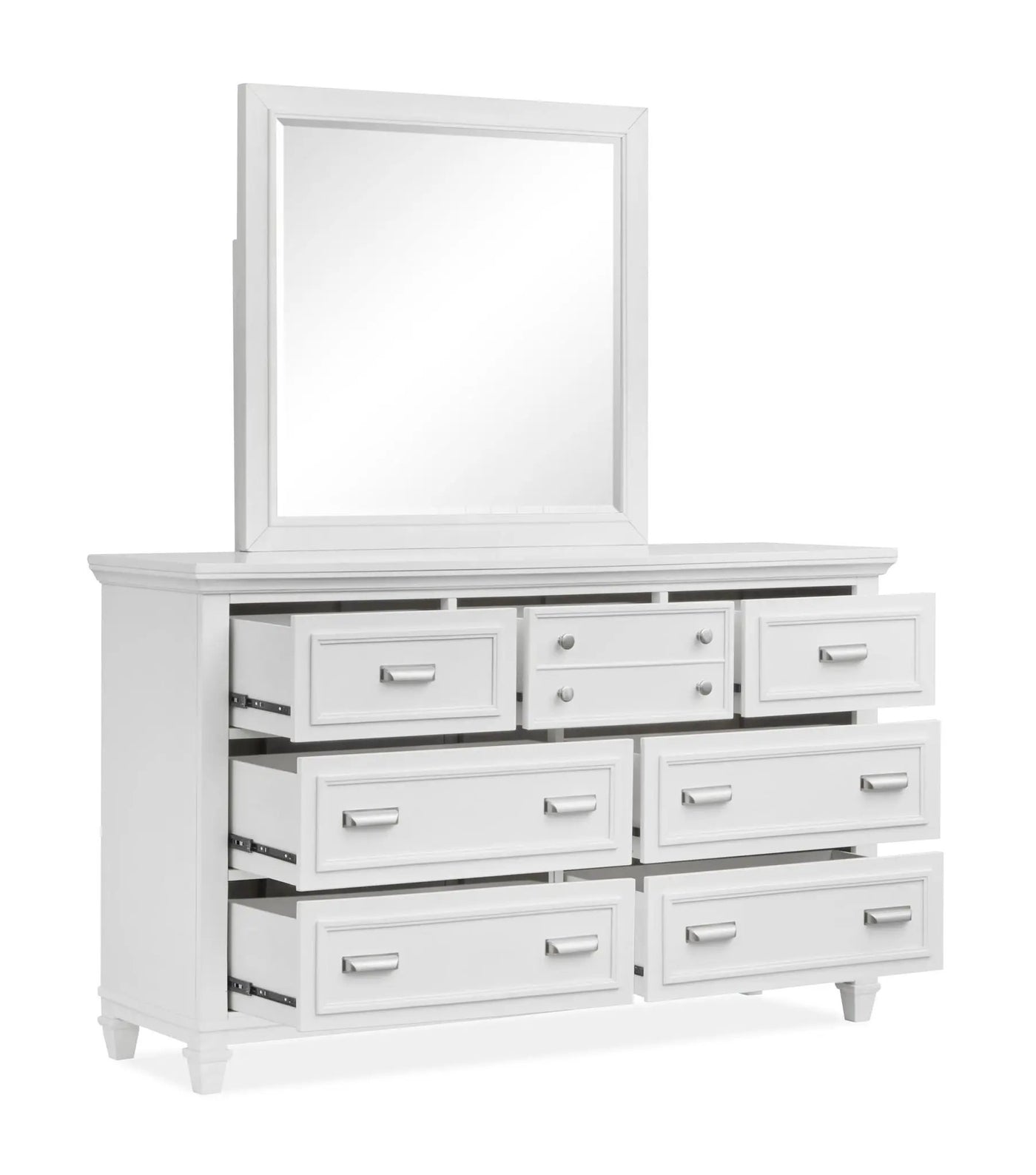 Charleston - Drawer Dresser With Landscape Mirror by Unique Piece Furniture