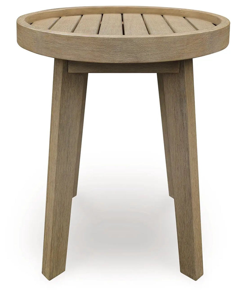 Marina Sun - Round End Table - Beige by Unique Piece Furniture