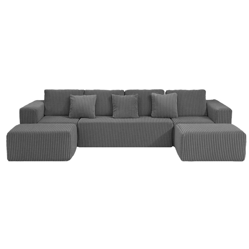 Modular U-Shaped Sectional Sofa With Reversible Design by HouseOfZazla