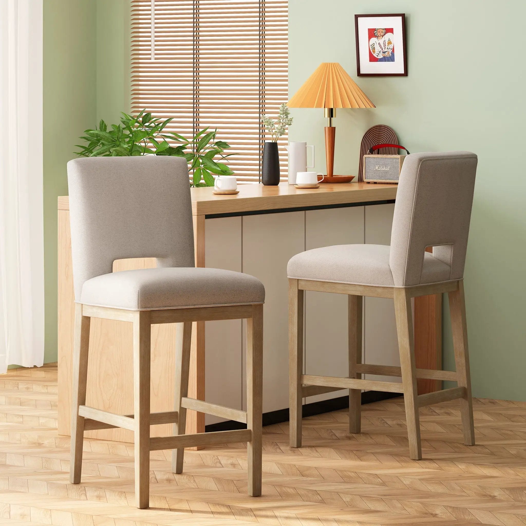Counter Stools (Set of 2) - Wheat by HouseOfZazla