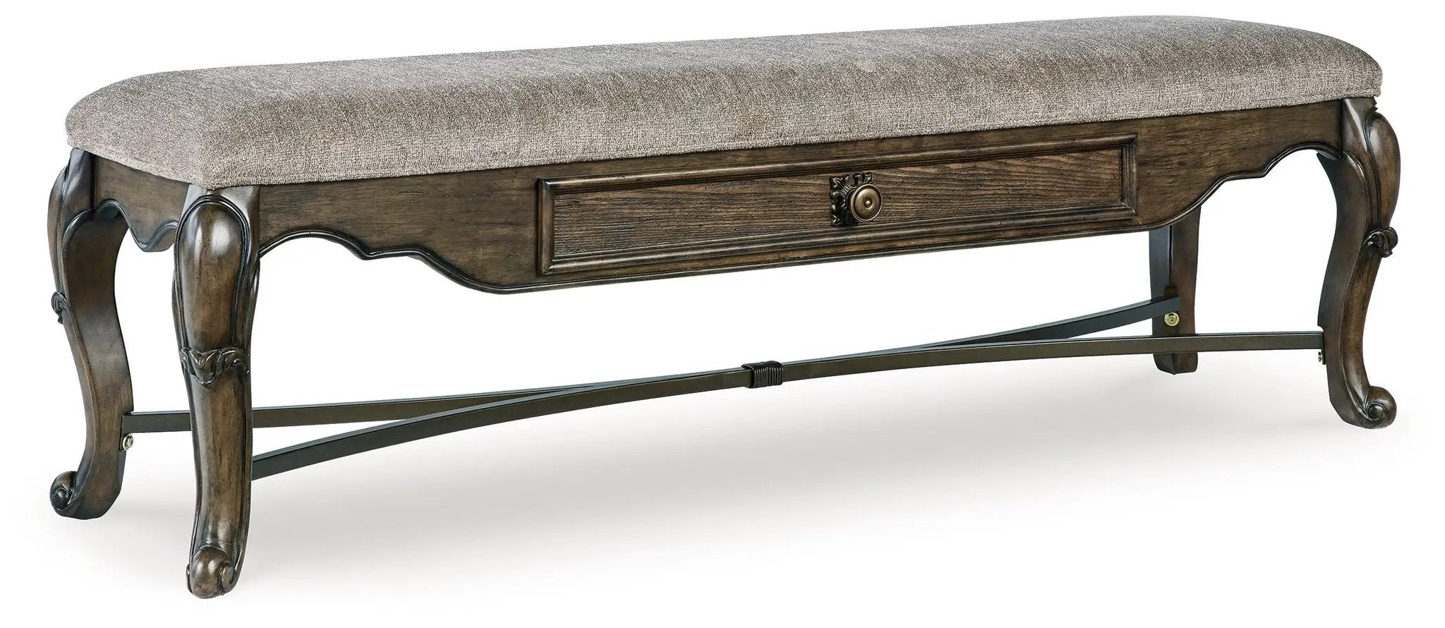Maylee - Upholstered Storage Bench - Dark Brown by Unique Piece Furniture