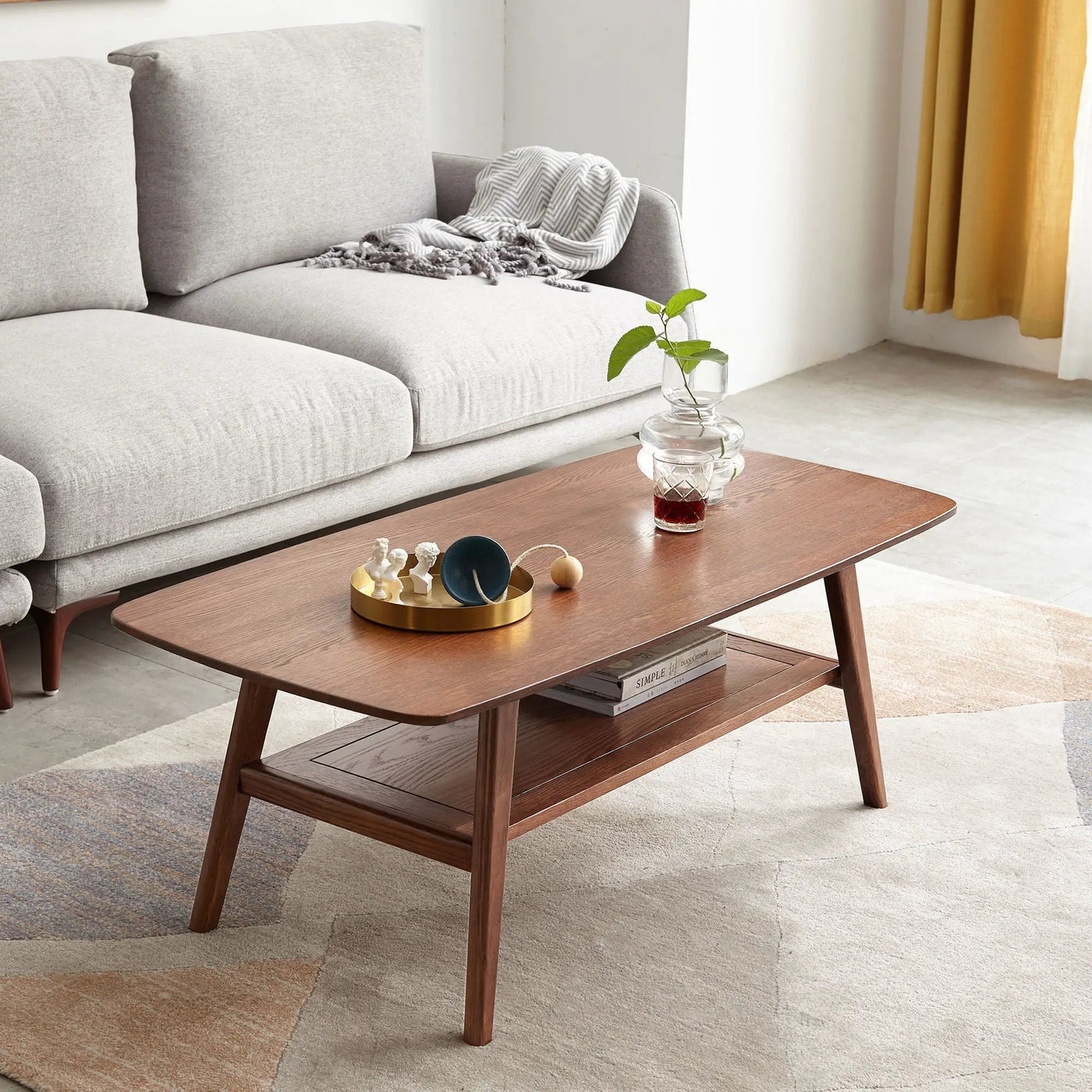 Low Coffee Table With Storage Shelf by HouseOfZazla