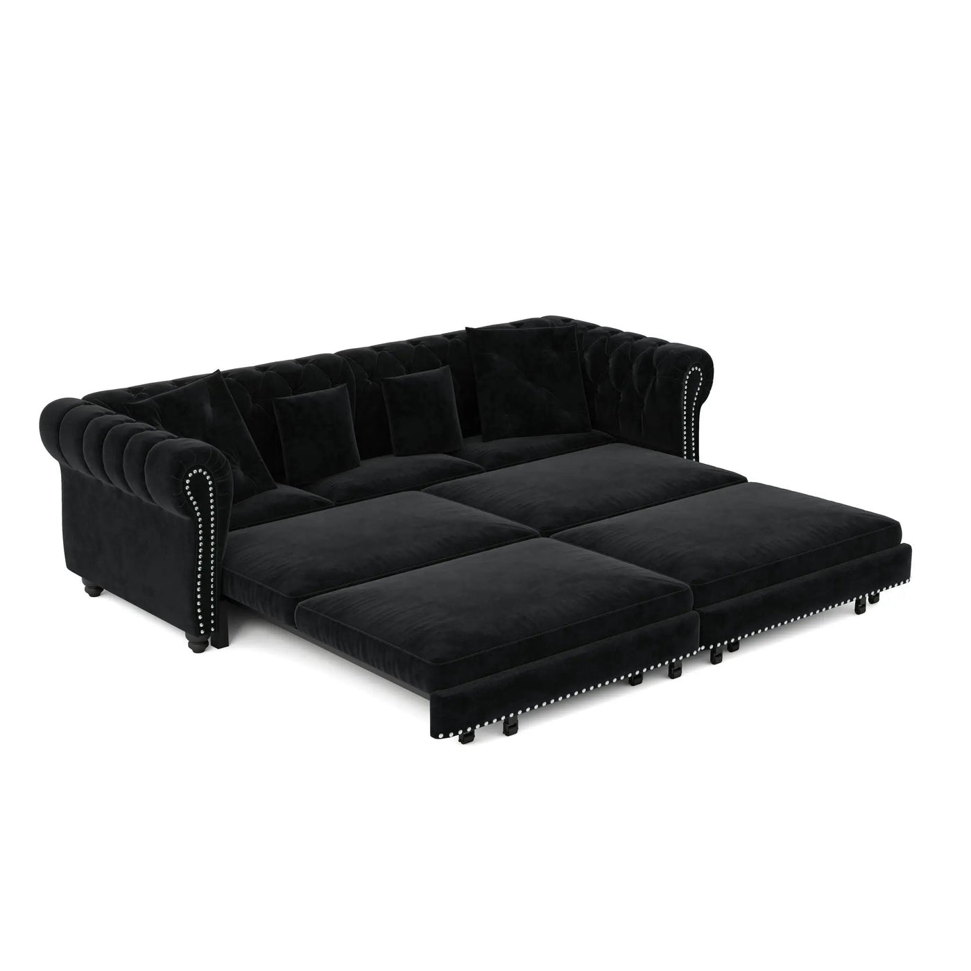 3 In 1 Convertible Sleeper Sofa Bed With Movable Ottoman by HouseOfZazla