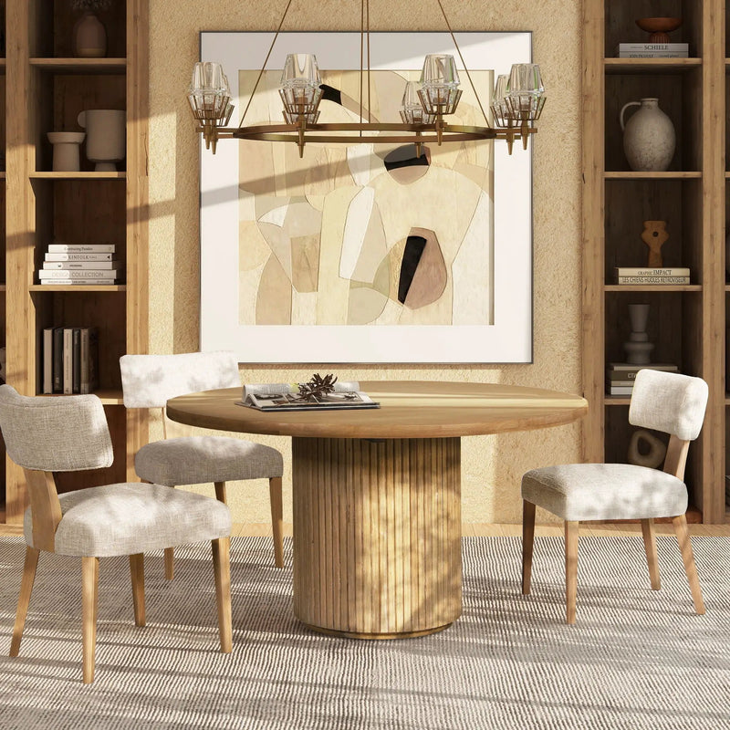 Louise - Split Back Upholstered Dining Side Chair (Set of 2) - Travertine Beige by HouseOfZazla