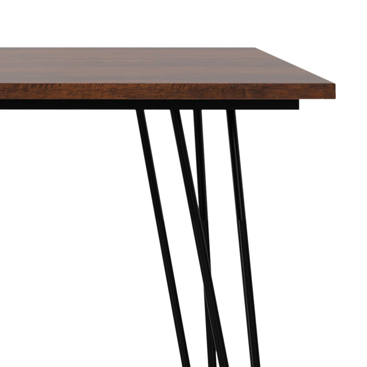 Handcrafted Dining Table with Solid Mango Wood Top and Metal Legs - Dark or Light Brown, photo 7 of 17