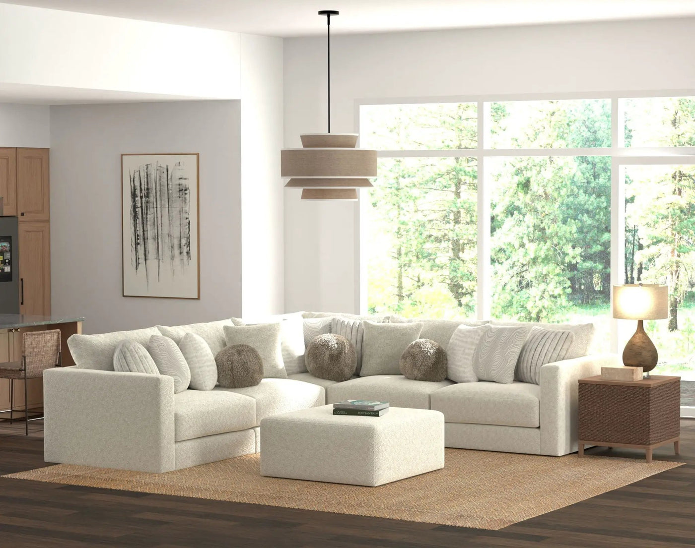 Ritzy - Modular Sofa And Included Cocktail Ottoman by Unique Piece Furniture