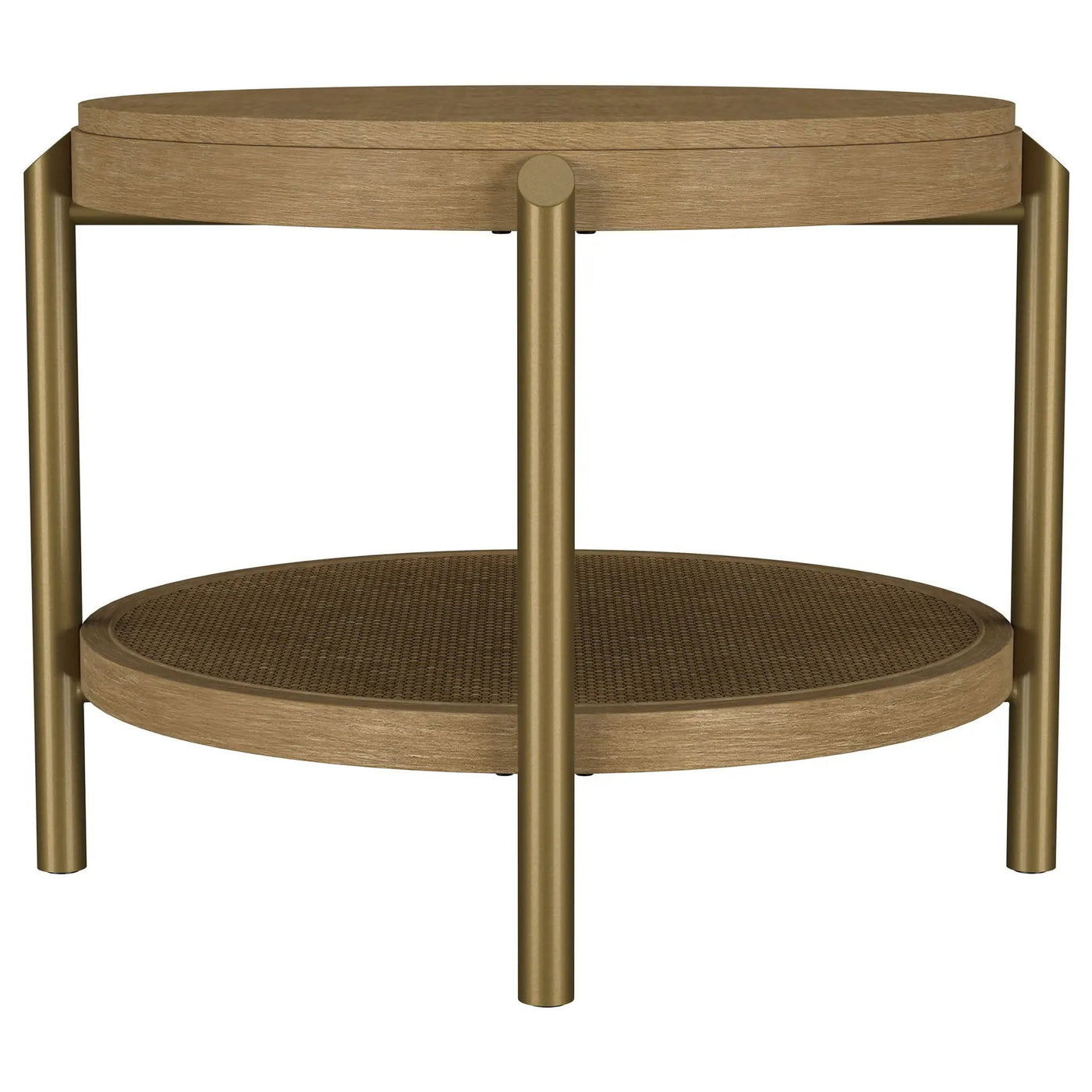 Benson - Round Table With Storage Shelf by HouseOfZazla