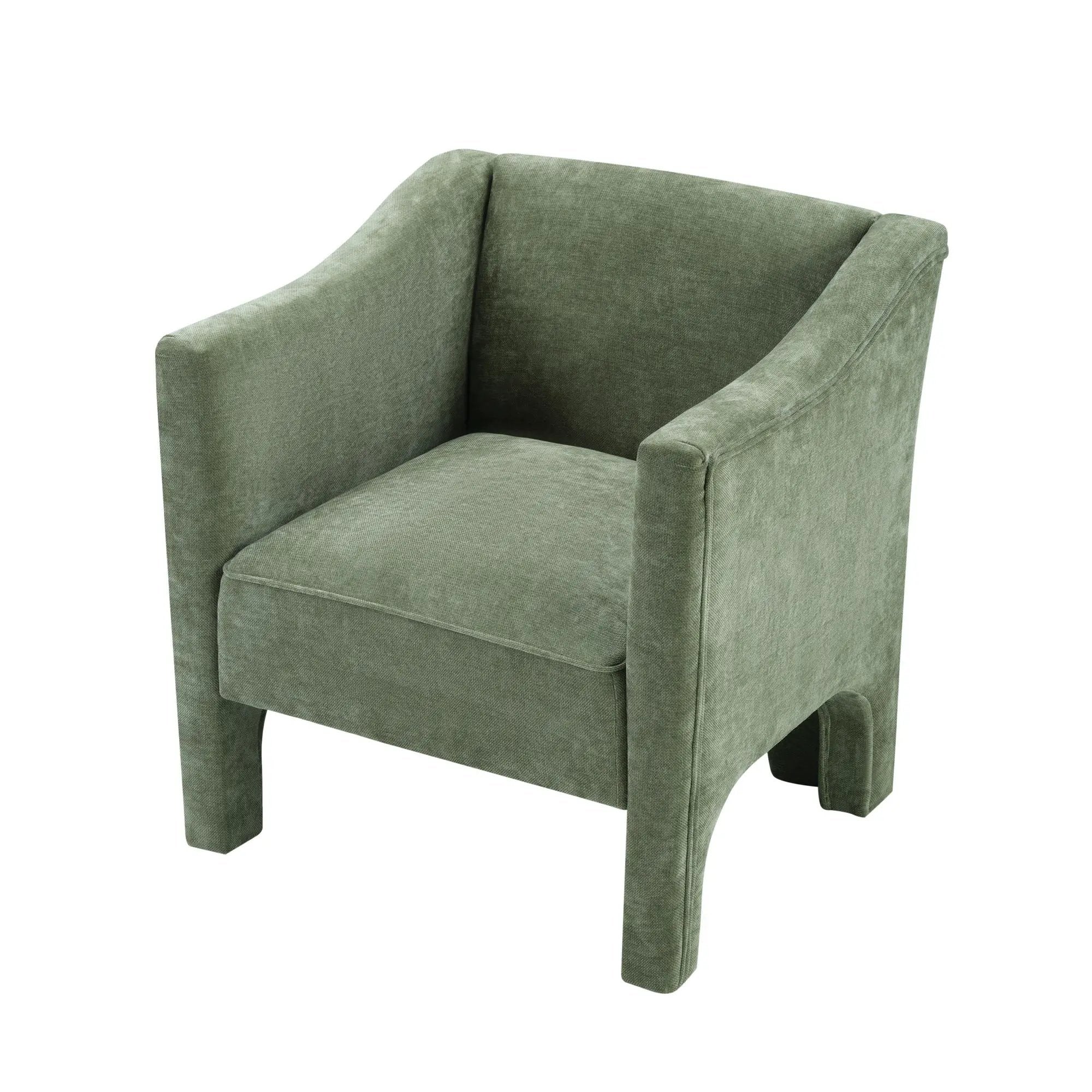 Barrel Accent Chair With Enclosed Arms by HouseOfZazla