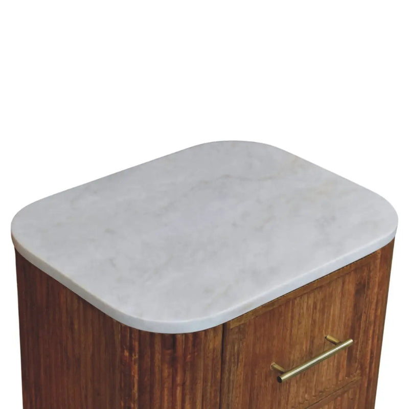 Artisan Furniture Solid Wood Aurora Marble Nightstand by HouseOfZazla